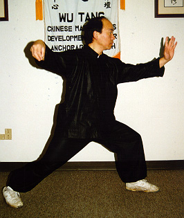 photo of Master Wong in Tai Chi stance